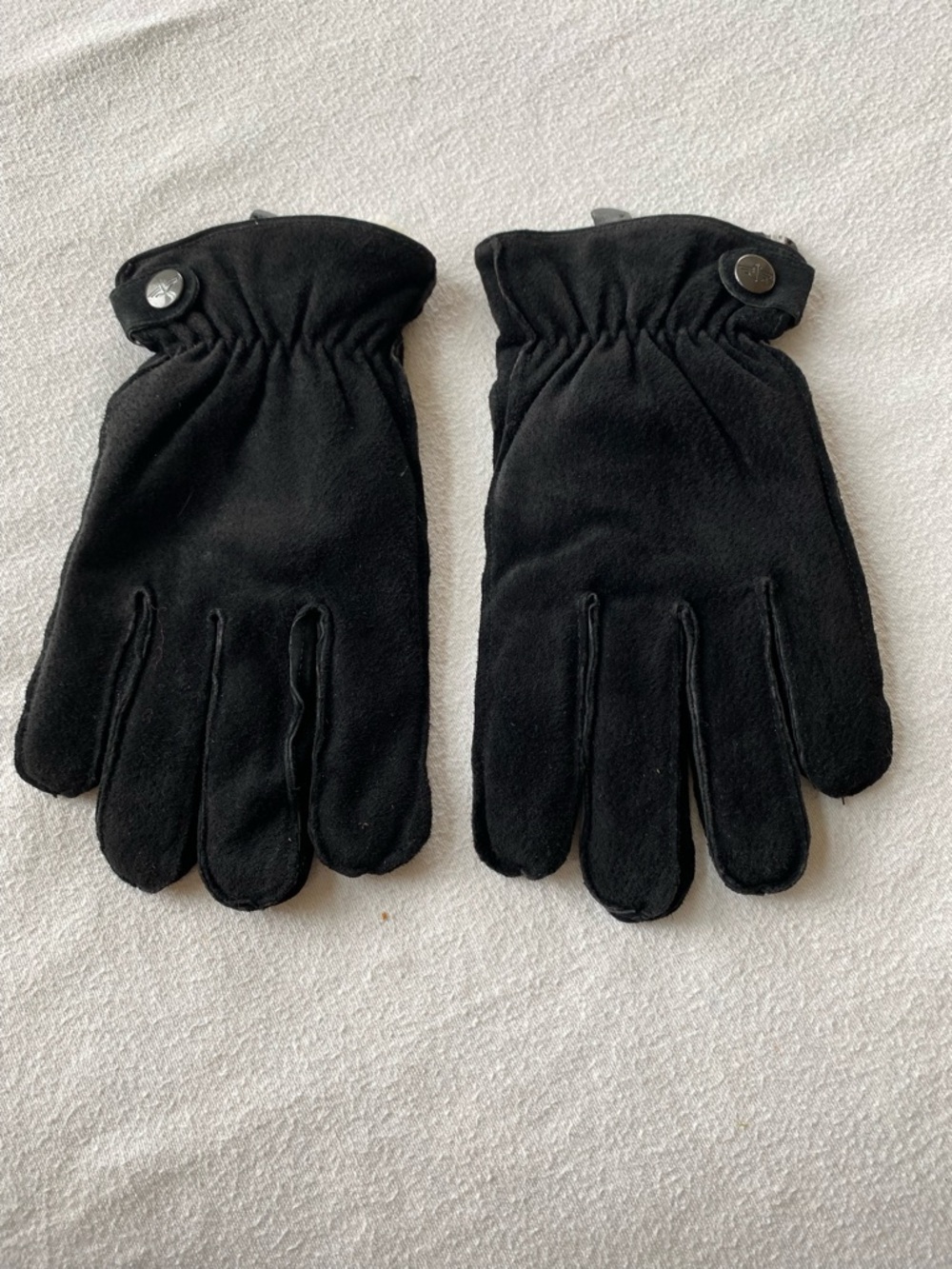 Dockers Black suede Gloves  with Button Accent